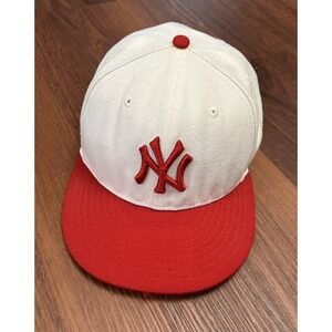 New York Yankees Baseball Hat NY Baseball Cap Sport Hat Red And White Embroidery